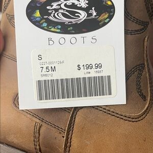 Sterling River Ankle Cowboy Boot Size 7.5